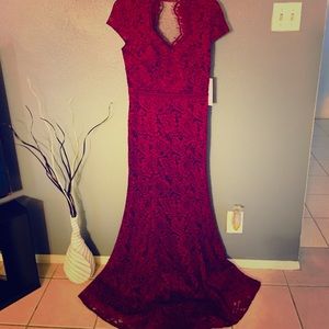 Beautiful Burgundy formal JS Collection Gown